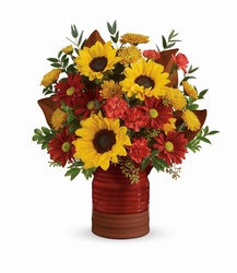 Teleflora's Sunshine Crock Bouquet from Krupp Florist, your local Belleville flower shop
